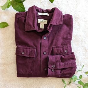 L.L. Bean Men's Casual Button Down Shirt - Deep Purple